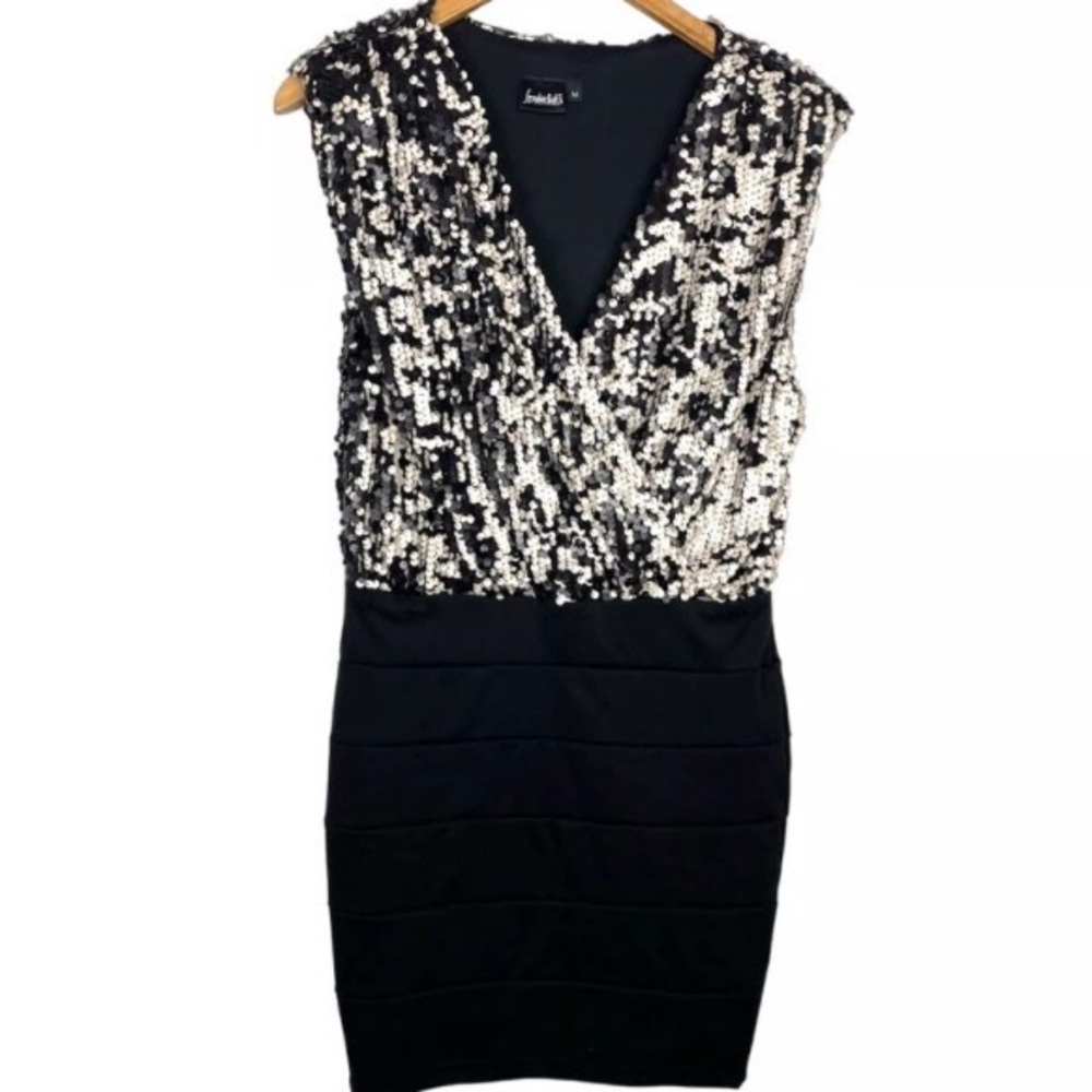 Fredricks of Hollywood Sequin V-Neck Cocktail Dress